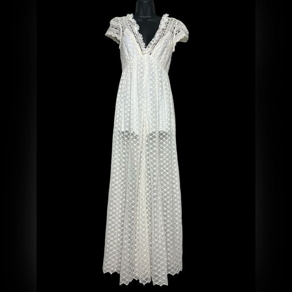 free people lace jumpsuit cream color Size x small - Picture 6 of 11